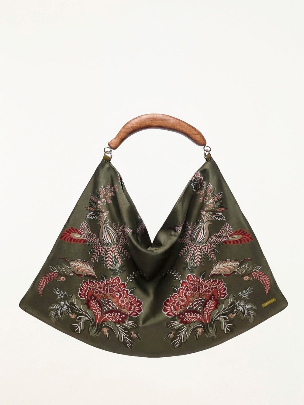 Farm Rio Wood Handle Large Scarf Bag